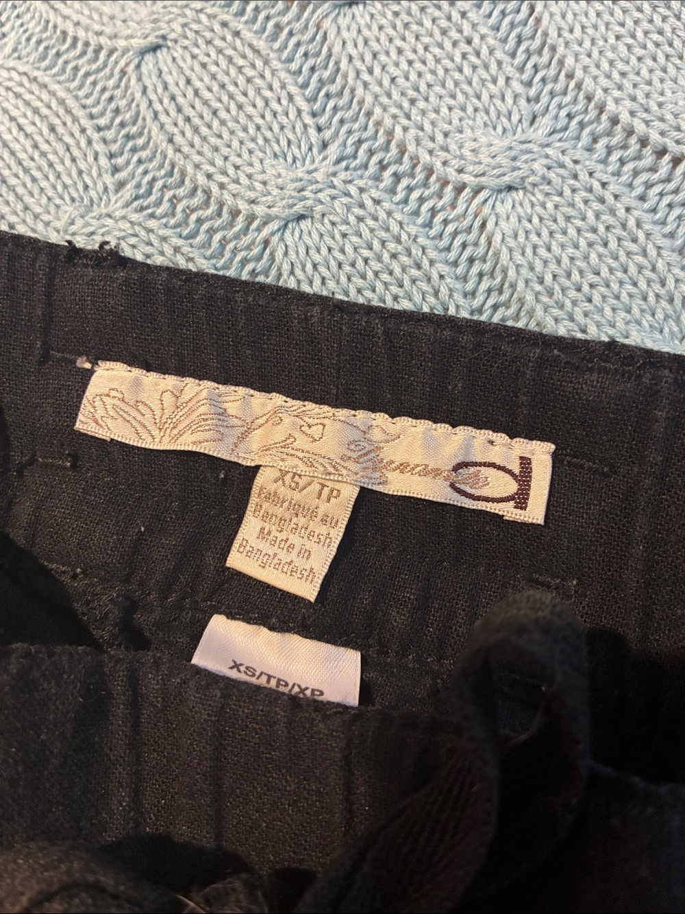 Black Linen Dynamite Drawstring Micro Shorts - Picture 3 of 3